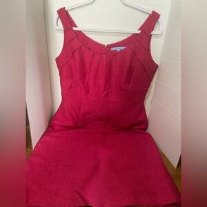 Antonio Melani Form Fitting Dress Ladies Size 10 Pink Sleeveless Gathered Front